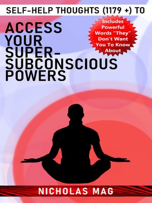 cover image of Self-Help Thoughts (1179 +) to Access Your Super-Subconscious Powers